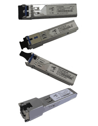 Gigabit Ethernet und Fast Ethernet oder auch 10GbE 10Gigabit Ethernet SFP (plus) Module für Multimode, Singlemode (Monomode) und POF Fasern. Standard für Duplexkabel oder BiDi (WDM / SingleFiber) zur Übertragung über eine einzelne Faser.