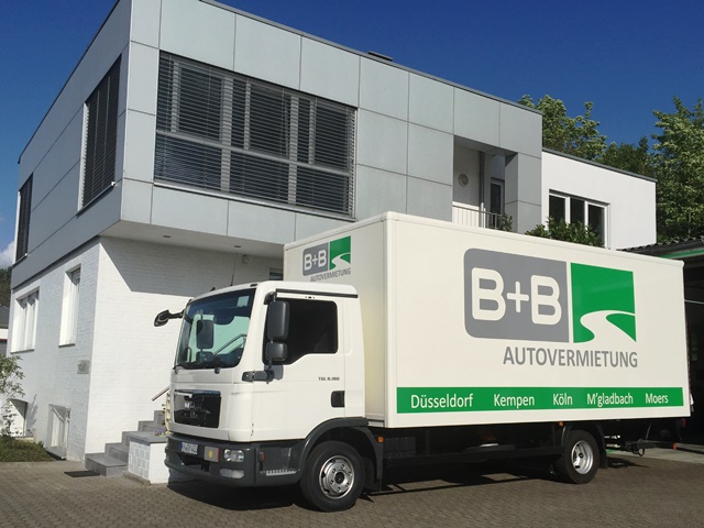 Eine der Niederlassungen der B+B Autovermietung   