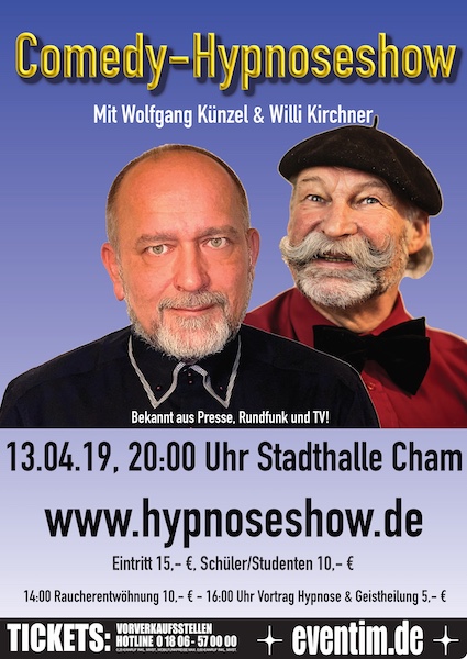 Hypno-Day am 13.04.19 in der Stadthalle Cham